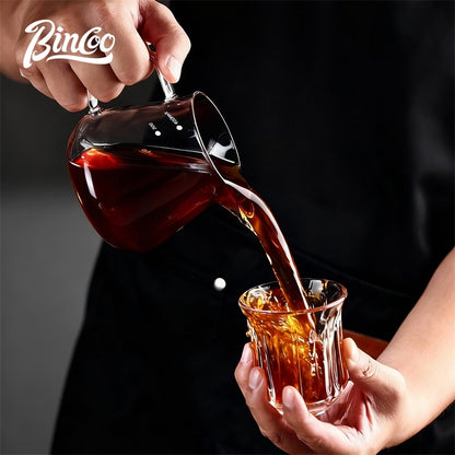 BINCOO Pink Pour Over Coffee Set Complete Kit with Glass Server Ceramic V60 Dripper & Manual Coffee Grinder for Home & Office