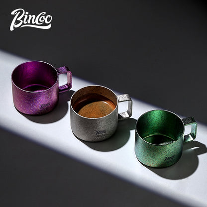 BINCOO Pure Titanium Coffee Cup Portable Coffee Tasting Cup for Home & Office 80ML