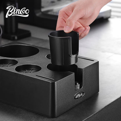 BINCOO Multifunctional Coffee Tamper Base Full Set Distributor & Spring Loaded Tamper 3-Piece Kit Coffee Storage Tools 51MM/58MM