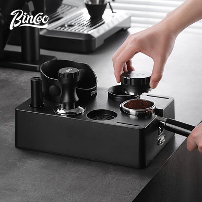 BINCOO Multifunctional Coffee Tamper Base Full Set Distributor & Spring Loaded Tamper 3-Piece Kit Coffee Storage Tools 51MM/58MM