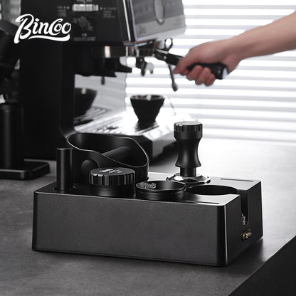 BINCOO Multifunctional Coffee Tamper Base Full Set Distributor & Spring Loaded Tamper 3-Piece Kit Coffee Storage Tools 51MM/58MM