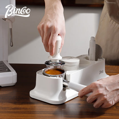 BINCOO Coffee Tamping Base Set Spring-Loaded Tamper Distribution Tool Kit Complete Coffee Accessories Set 51MM/58MM