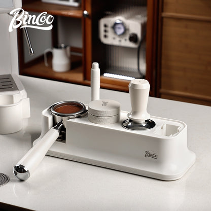 BINCOO Coffee Tamping Base Set Spring-Loaded Tamper Distribution Tool Kit Complete Coffee Accessories Set 51MM/58MM