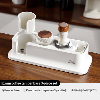 BINCOO Coffee Tamping Base Set Spring-Loaded Tamper Distribution Tool Kit Complete Coffee Accessories Set 51MM/58MM