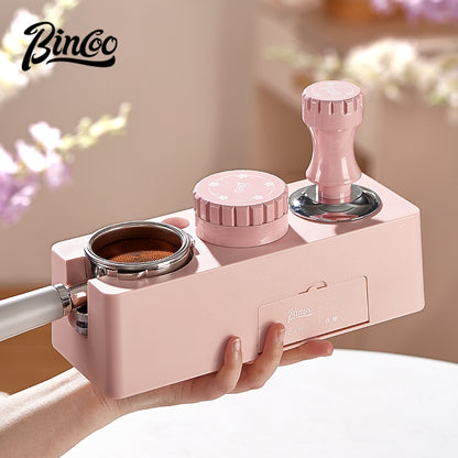 BINCOO Coffee Tamping Base Set with Distribution Tool Portafilter Tamper Storage Station Full Coffee Tool Kit