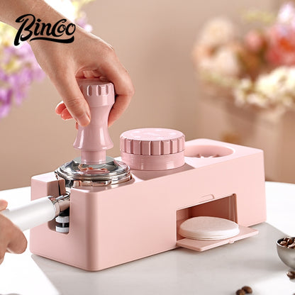 BINCOO Coffee Tamping Base Set with Distribution Tool Portafilter Tamper Storage Station Full Coffee Tool Kit