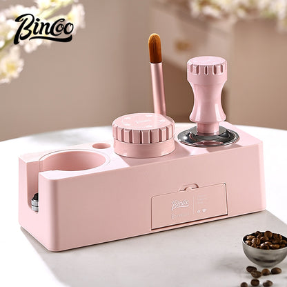 BINCOO Coffee Tamping Base Set with Distribution Tool Portafilter Tamper Storage Station Full Coffee Tool Kit