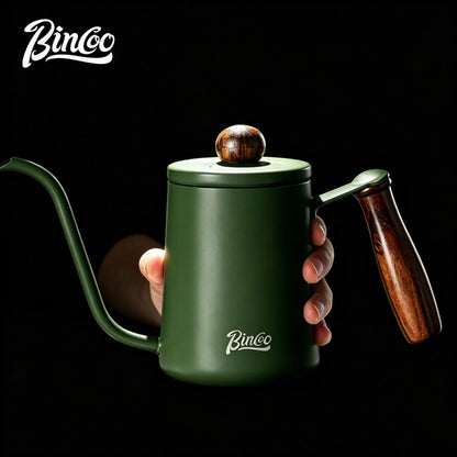 BINCOO Stainless Steel Pour Over Coffee Kettle with V60 Ceramic Dripper Drip Household Coffee Filter Coffee Grinder Set