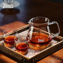 BINCOO Hand Drip Coffee Set Glass Sharing Pot Equipped with Glass Filter Cup for Household Office 500ML/700ML