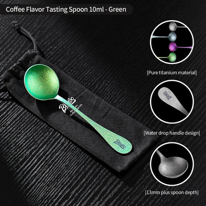 BINCOO SCA Pure Titanium Cupping Spoon Standard Barista Coffee Tasting Spoon Coffee Tool