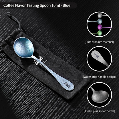 BINCOO SCA Pure Titanium Cupping Spoon Standard Barista Coffee Tasting Spoon Coffee Tool