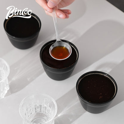 BINCOO Professional Coffee Cupping Bowl with Lid & Cupping Spoon Large Capacity Stackable PP Materia