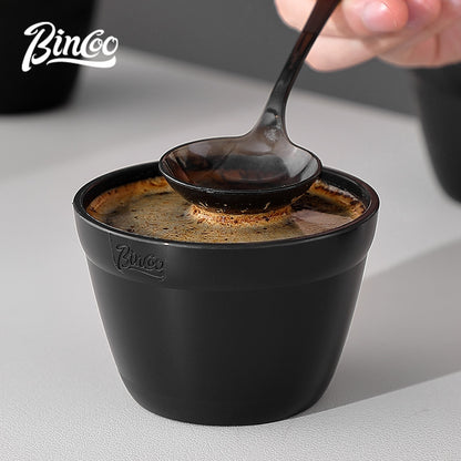 BINCOO Professional Coffee Cupping Bowl with Lid & Cupping Spoon Large Capacity Stackable PP Materia