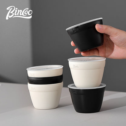 BINCOO Professional Coffee Cupping Bowl with Lid & Cupping Spoon Large Capacity Stackable PP Materia