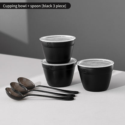 BINCOO Professional Coffee Cupping Bowl with Lid & Cupping Spoon Large Capacity Stackable PP Materia