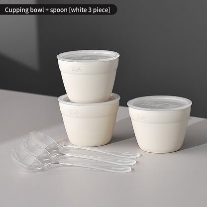 BINCOO Professional Coffee Cupping Bowl with Lid & Cupping Spoon Large Capacity Stackable PP Materia