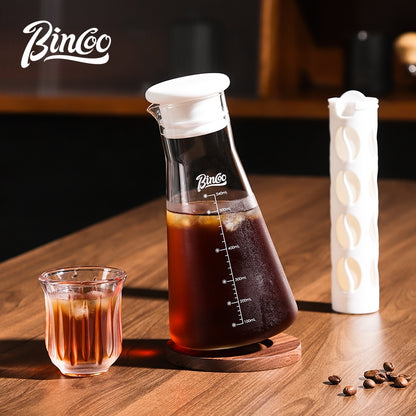 BINCOO Cold Brew Coffee Maker with Filter Household Heat‑Resistant Pitcher Cup for Iced Americano Large‑Capacity 540ML