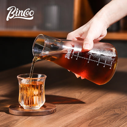 BINCOO Cold Brew Coffee Maker with Filter Household Heat‑Resistant Pitcher Cup for Iced Americano Large‑Capacity 540ML