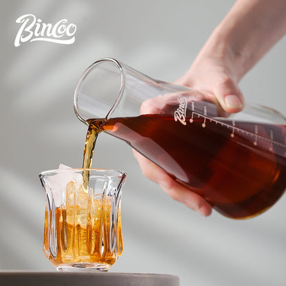 BINCOO Cold Brew Coffee Maker with Filter Household Heat‑Resistant Pitcher Cup for Iced Americano Large‑Capacity 540ML