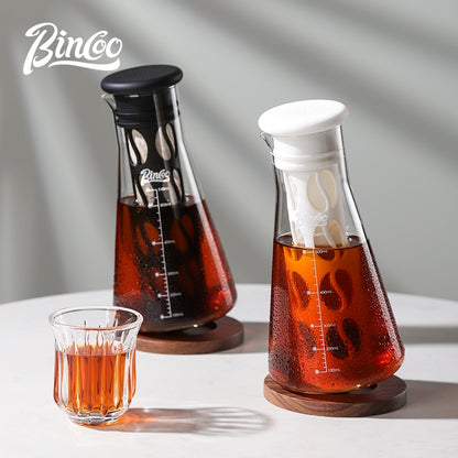BINCOO Cold Brew Coffee Maker with Filter Household Heat‑Resistant Pitcher Cup for Iced Americano Large‑Capacity 540ML