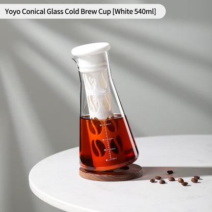 BINCOO Cold Brew Coffee Maker with Filter Household Heat‑Resistant Pitcher Cup for Iced Americano Large‑Capacity 540ML