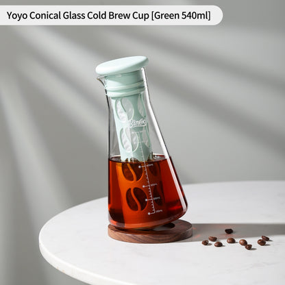 BINCOO Cold Brew Coffee Maker with Filter Household Heat‑Resistant Pitcher Cup for Iced Americano Large‑Capacity 540ML