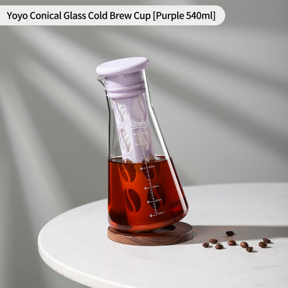 BINCOO Cold Brew Coffee Maker with Filter Household Heat‑Resistant Pitcher Cup for Iced Americano Large‑Capacity 540ML