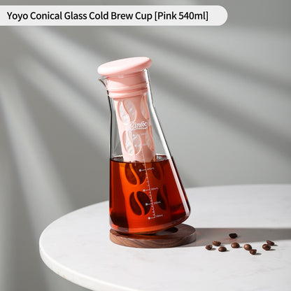 BINCOO Cold Brew Coffee Maker with Filter Household Heat‑Resistant Pitcher Cup for Iced Americano Large‑Capacity 540ML