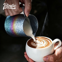 BINCOO Pure Titanium Latte Pitcher Pointed Spout Milk Jug with Latte Art Pen, Milk Frother Set, Professional Coffee Tools Kit