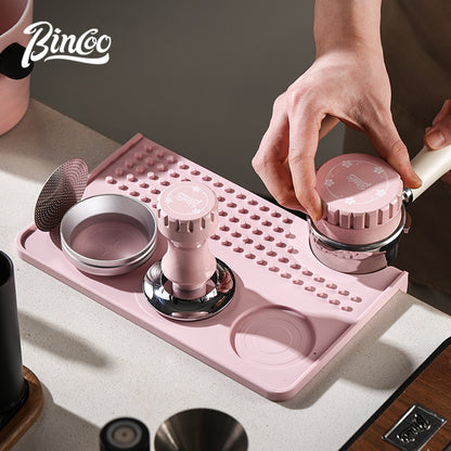 BINCOO Multifunctional Coffee Tamping Mat Corner Bar Coffee Mat Non-slip Silicone Coffee Machine Accessories