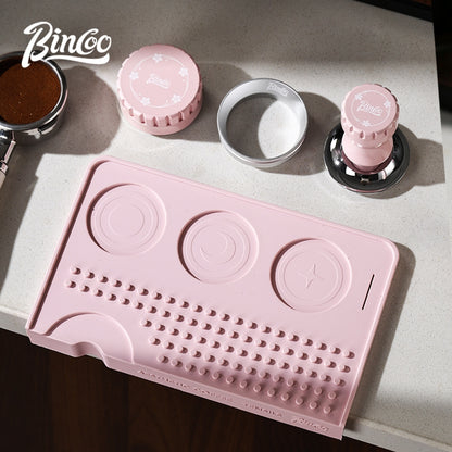 BINCOO Multifunctional Coffee Tamping Mat Corner Bar Coffee Mat Non-slip Silicone Coffee Machine Accessories
