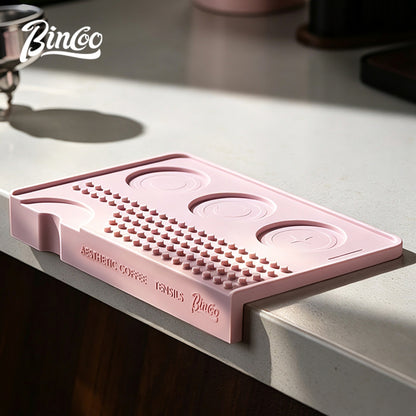 BINCOO Multifunctional Coffee Tamping Mat Corner Bar Coffee Mat Non-slip Silicone Coffee Machine Accessories