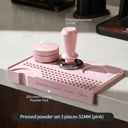 BINCOO Multifunctional Coffee Tamping Mat Corner Bar Coffee Mat Non-slip Silicone Coffee Machine Accessories