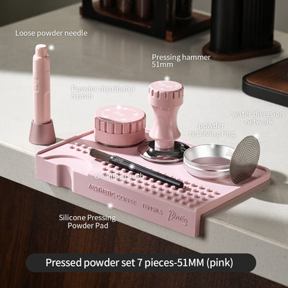 BINCOO Multifunctional Coffee Tamping Mat Corner Bar Coffee Mat Non-slip Silicone Coffee Machine Accessories
