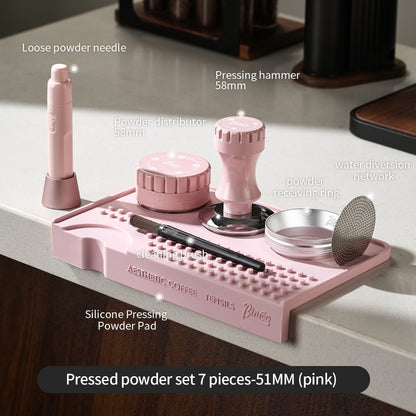 BINCOO Multifunctional Coffee Tamping Mat Corner Bar Coffee Mat Non-slip Silicone Coffee Machine Accessories