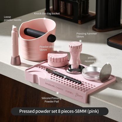 BINCOO Multifunctional Coffee Tamping Mat Corner Bar Coffee Mat Non-slip Silicone Coffee Machine Accessories