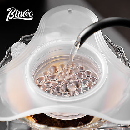 BINCOO V60 Dripper Diffuser for Pour Over Coffee Professional Drip Coffee Accessory Even Flow Tritan Material