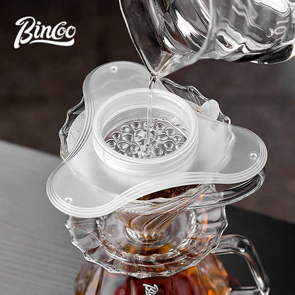 BINCOO V60 Dripper Diffuser for Pour Over Coffee Professional Drip Coffee Accessory Even Flow Tritan Material