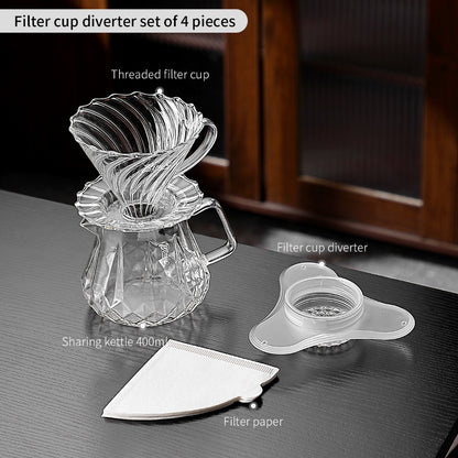 BINCOO V60 Dripper Diffuser for Pour Over Coffee Professional Drip Coffee Accessory Even Flow Tritan Material