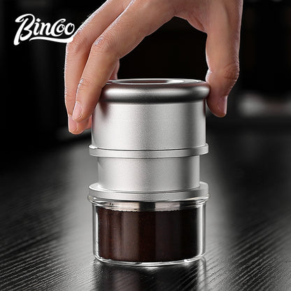 BINCOO Coffee Impact Constant Force Waffle Tamper, 30 Lbs Distributor, Magnetic WDT Tool 3-Piece Set 58MM