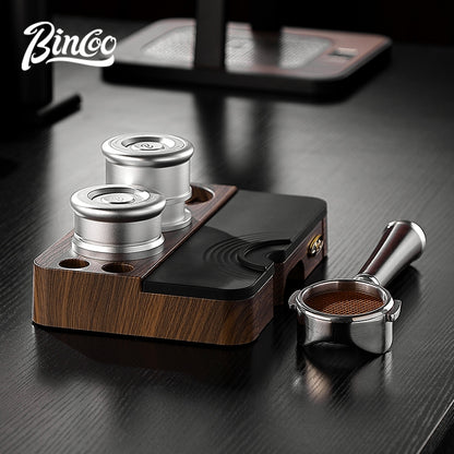 BINCOO Coffee Impact Constant Force Waffle Tamper, 30 Lbs Distributor, Magnetic WDT Tool 3-Piece Set 58MM