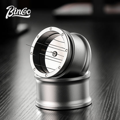 BINCOO Coffee Impact Constant Force Waffle Tamper, 30 Lbs Distributor, Magnetic WDT Tool 3-Piece Set 58MM