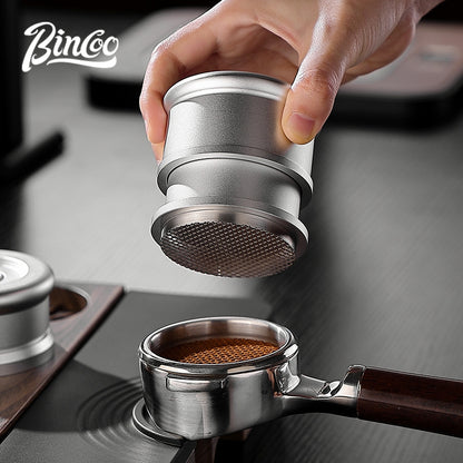 BINCOO Coffee Impact Constant Force Waffle Tamper, 30 Lbs Distributor, Magnetic WDT Tool 3-Piece Set 58MM