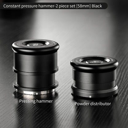 BINCOO Coffee Impact Constant Force Waffle Tamper, 30 Lbs Distributor, Magnetic WDT Tool 3-Piece Set 58MM