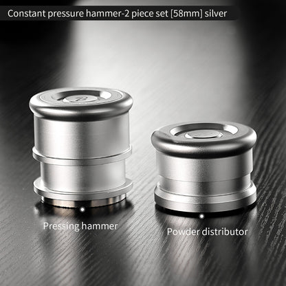 BINCOO Coffee Impact Constant Force Waffle Tamper, 30 Lbs Distributor, Magnetic WDT Tool 3-Piece Set 58MM