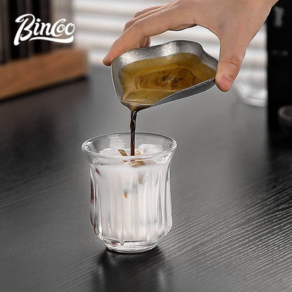 BINCOO Titanium Coffee Bean Dish Square Dosing Tray Espresso Sample Container with Spray Bottle Set