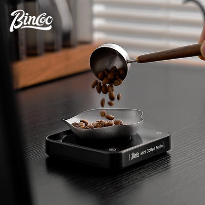 BINCOO Pure Titanium Coffee Bean Dosing Tray with Storage Display Stand Set Espresso Coffee Powder Weighing Dosing Dish & Spray Bottle Kit