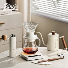 BINCOO Smart Drip Coffee Set Immersion‑Style Pour‑Over Coffee Dripper & Sharing Pot with Manual Coffee Grinder Home Coffee Brewing Kit