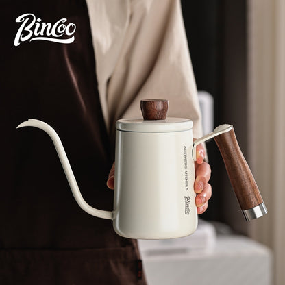 BINCOO Smart Drip Coffee Set Immersion‑Style Pour‑Over Coffee Dripper & Sharing Pot with Manual Coffee Grinder Home Coffee Brewing Kit