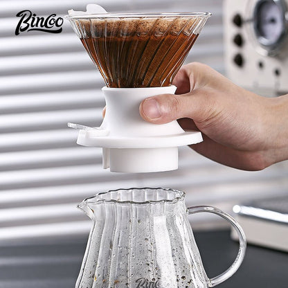 BINCOO Smart Dripper Pour‑Over Coffee Set with Manual Coffee Grinder Drip Coffee Brewing Kit Home Coffee Filter Tools